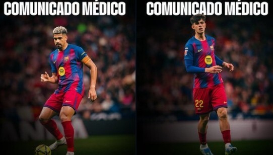 巴萨双将伤情更新 阿劳霍轻伤不影响欧冠关键战